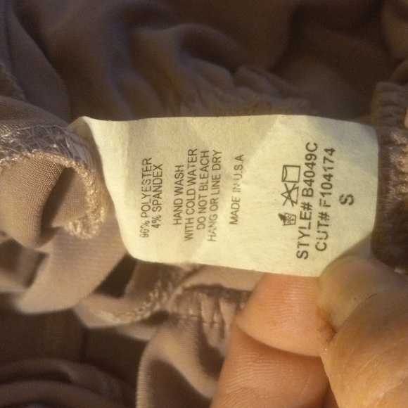 Fashion Nova Nude Long Open Sleeve Deep Plunging Body Suit - Picture 9 of 9